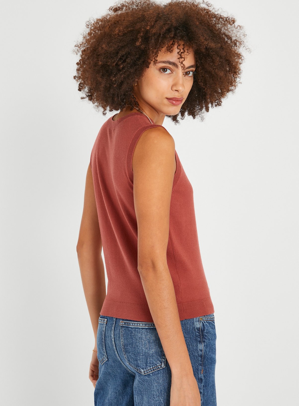 Rust Soft Touch Tank Top  10 - Image 4 thumbnail